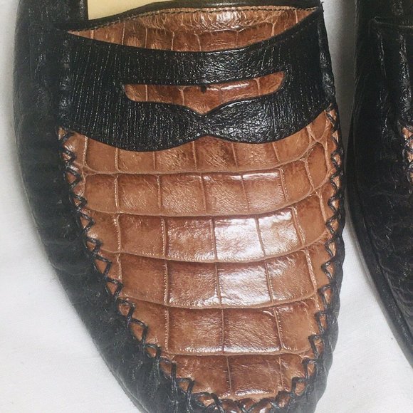 Zelli Men’s 9 Crocodile & Ostrich made in Italy - Picture 3 of 9